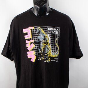 Toho & Co Godzilla Men's 2XL XXL Shirt Sleeve T-Shirt Shirt Black - W 26 L 31.5
